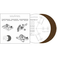 Soulines SX-2 LP-Set Tonarm-Einstellschablone Korkmatte für Plattenspieler 